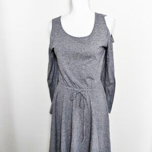 Anthro Lili's Closet Gray Cold Shoulder Dress